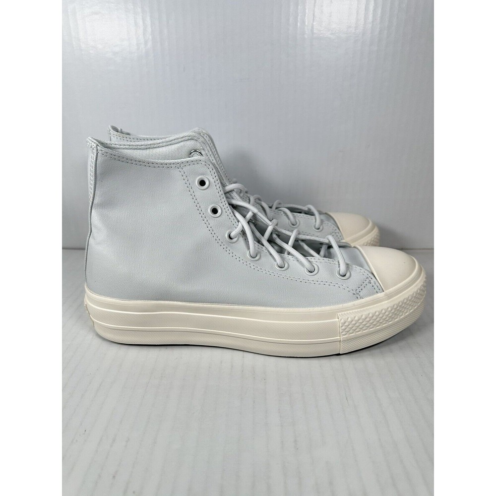 Converse Womens Chuck Taylor All Star Lift Hi Light Blue Platform Shoes Size 9.5